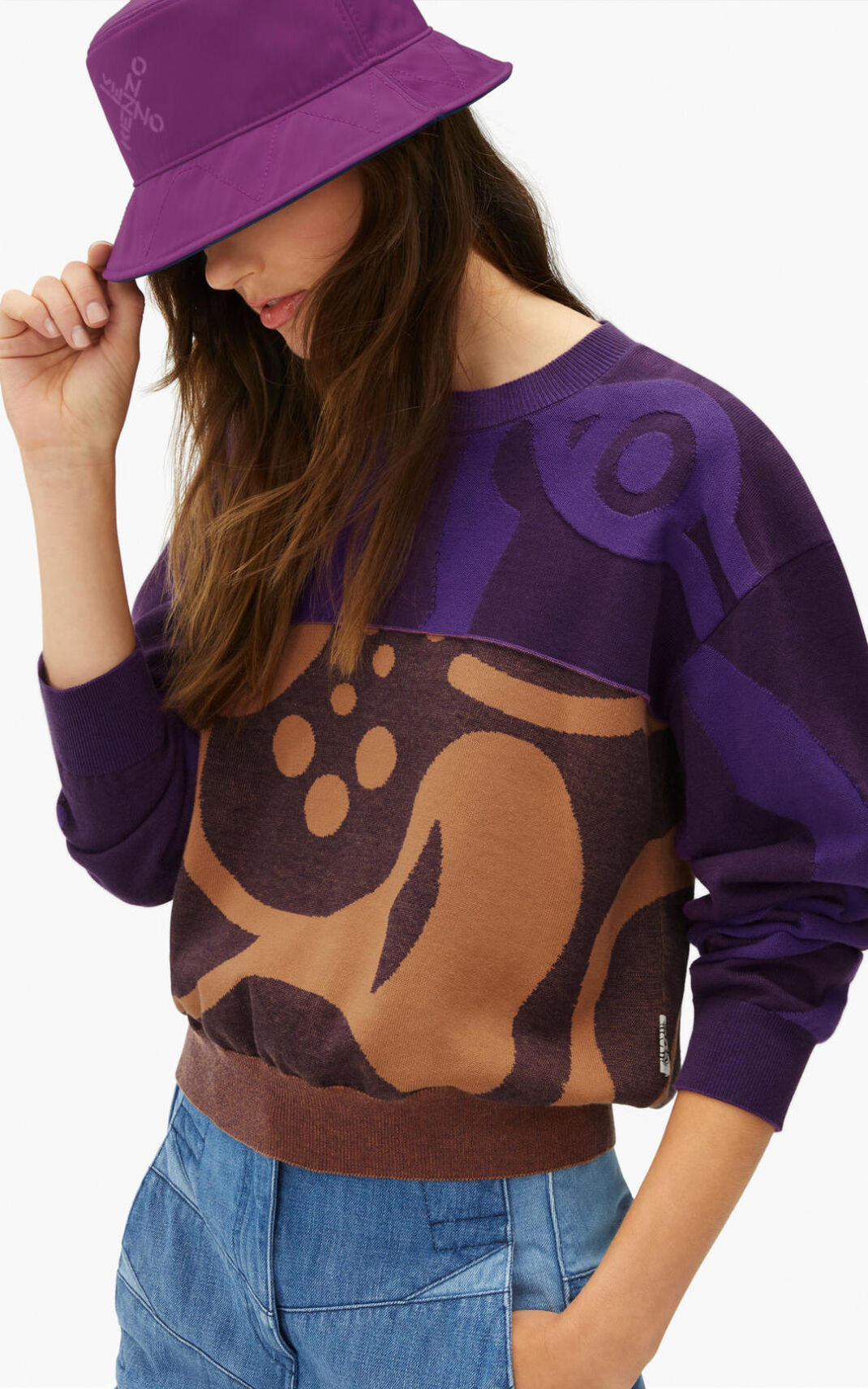 Pull Kenzo Femme K Tiger Violette VZLAX-7148